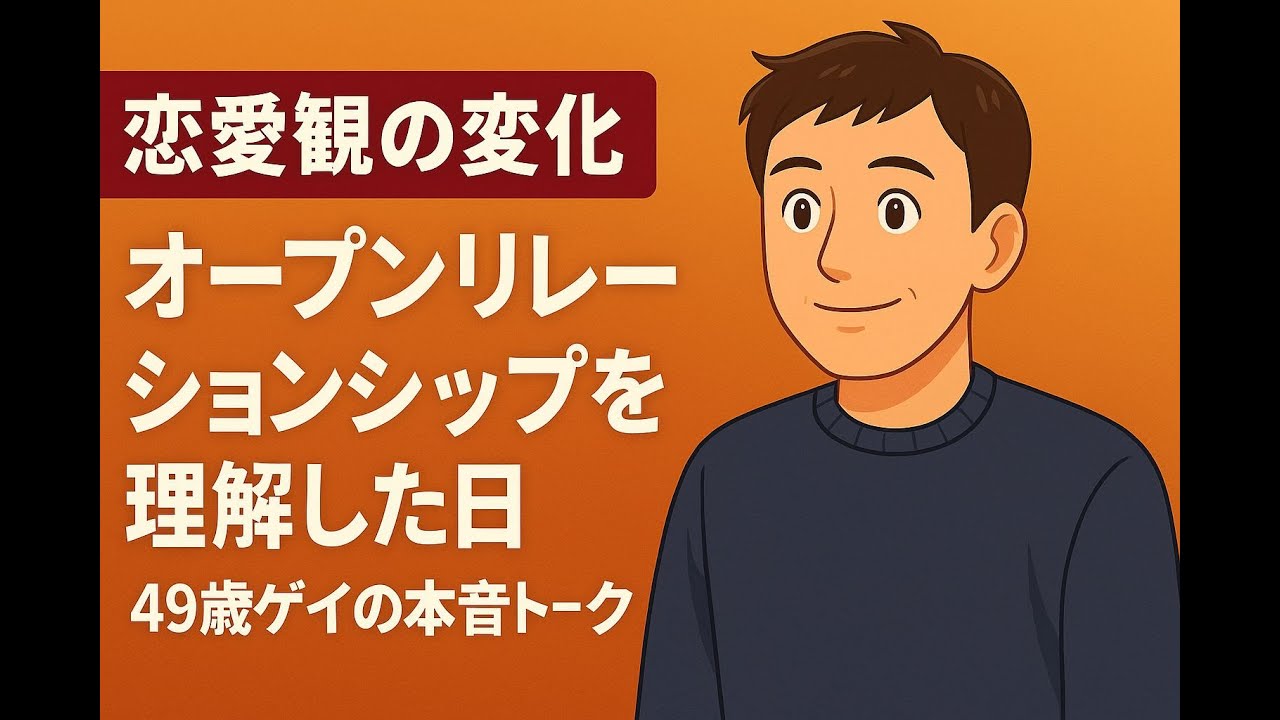 【恋愛観の変化】オープンリレーションシップを理解した日｜49歳ゲイの本音トーク