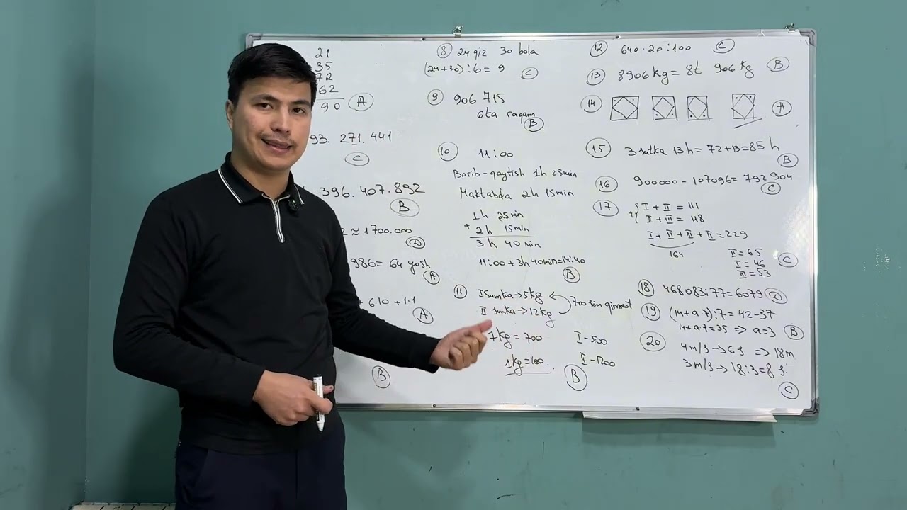 25-Onlayn test video yechimlari