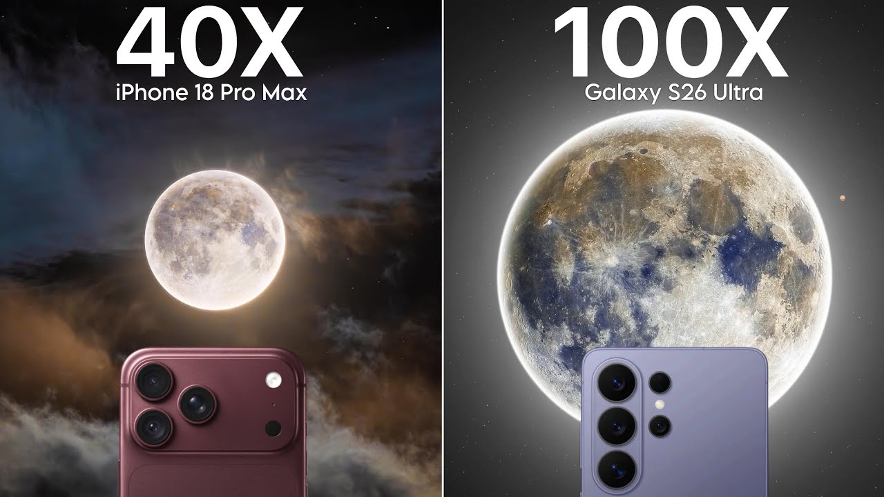 iPhone 18 Pro Max против Samsung Galaxy S26 Ultra: сравнительный тест зума в реальном времени