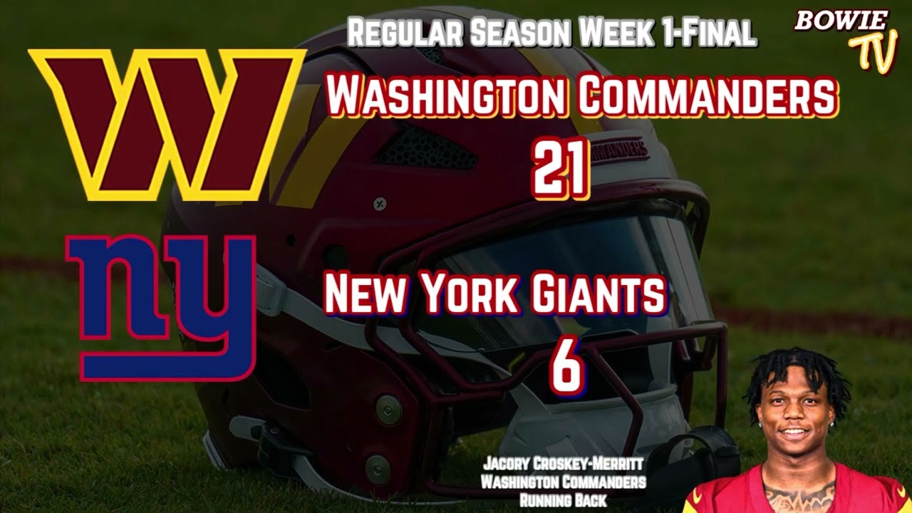 Commanders vs Giants Highlights/Recap (9-7-25)