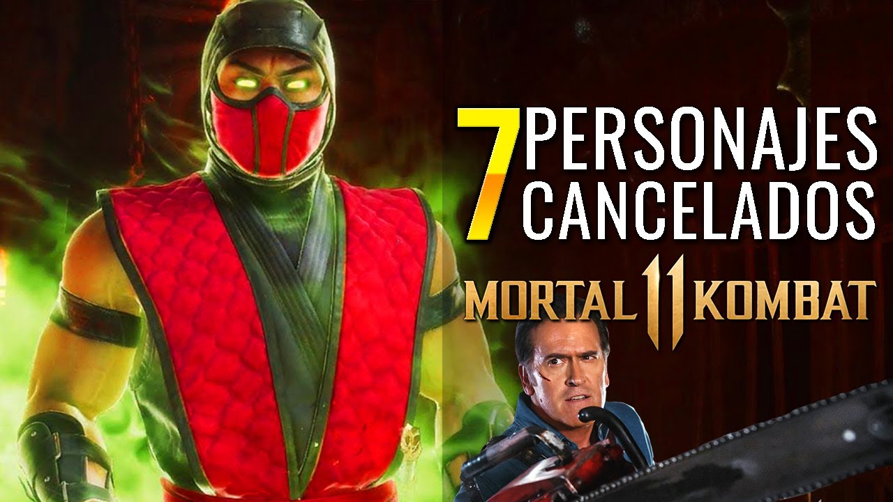 7 Personajes que iban a ser DLC en Mortal Kombat 11 (Personajes cancelados) Ash Williams, Ermac