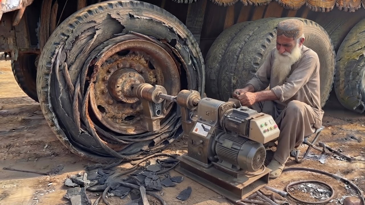 Massive Truck Tyre Blowout Under Heavy Load | Incredible Emergency Roadside Repair