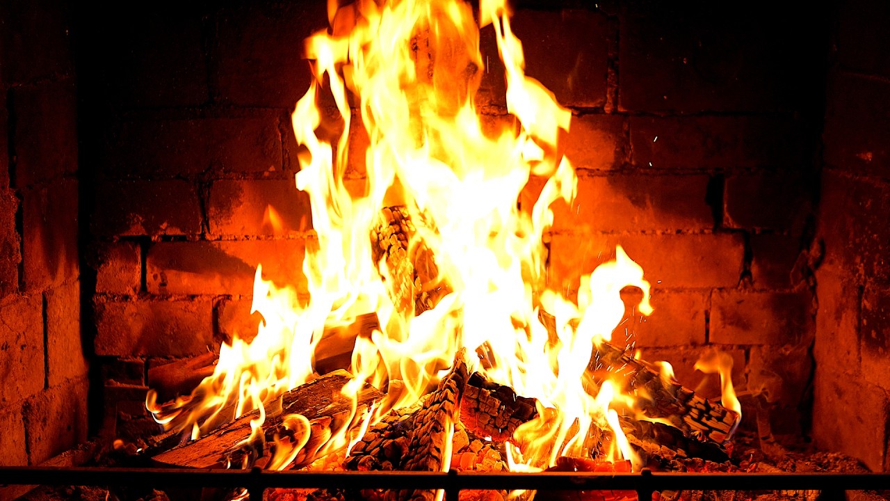 🔥 Fireplace 4K UHD! Fireplace with Crackling Fire Sounds. Fireplace Ambience