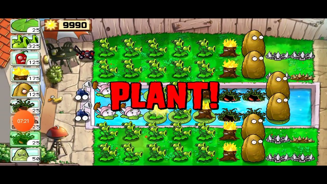 Survival-pool plant vs zombie 
