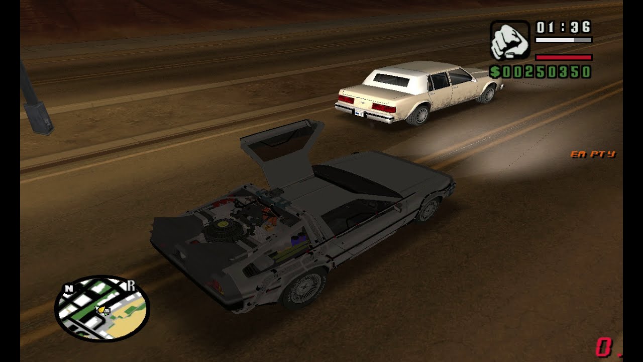 GTA SAN ANDREAS MOD DELOREAN: O Carro Futurístico do Passado