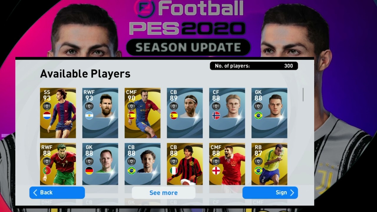 Pes 2021 Mobile Update Terbaru Player lenged Real Madrid