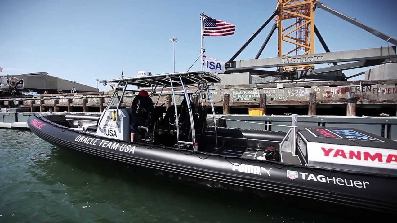 ORACLE TEAM USA - New Yanmar Chase Boat Launched