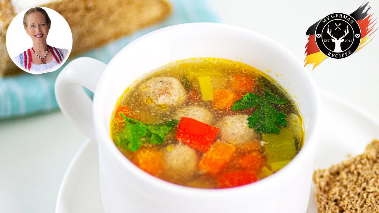 German Vegetable Soup with Meatballs ✪ MyGerman.Recipes