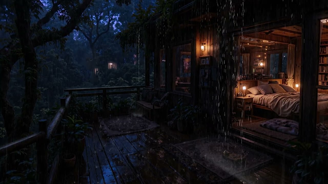 Silent Forest, Gentle Rain, Cozy Cabin 🌧 | Perfect Sounds for Deep Sleep