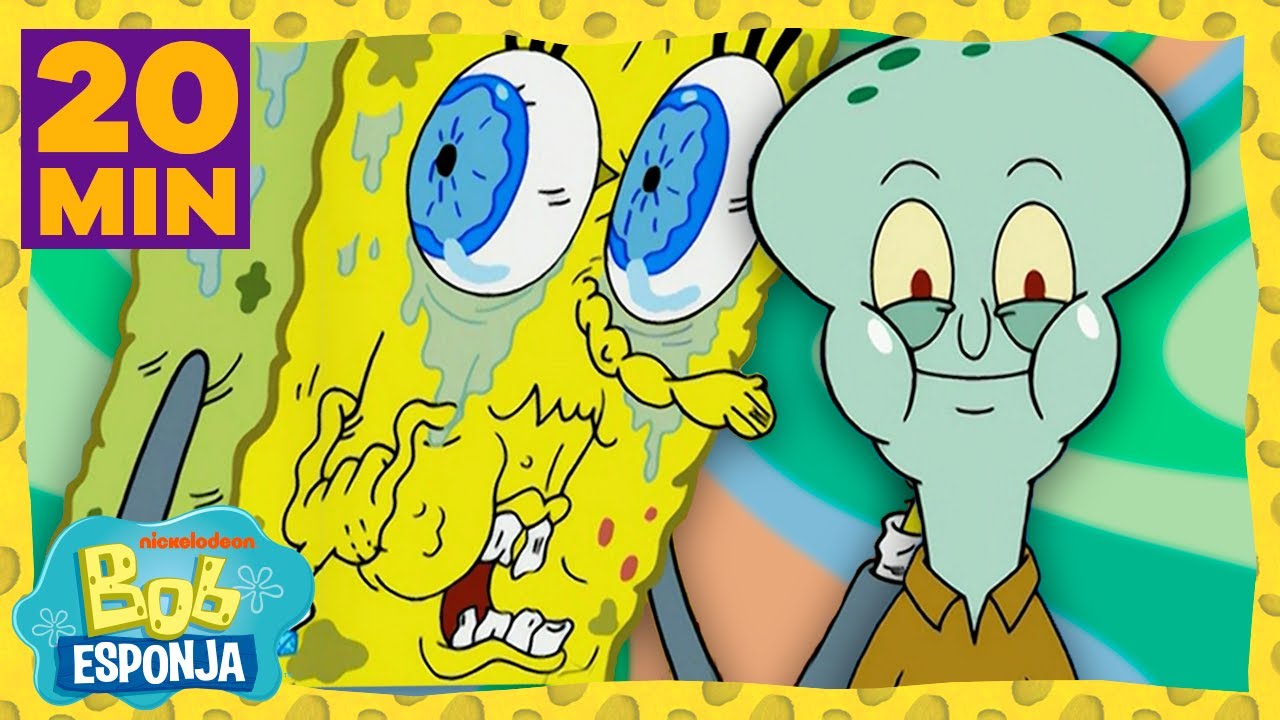 Bob Esponja | Mais Engraçados de Bob Esponja e Patrick Por 20 minutos! | Bob Esponja em Português
