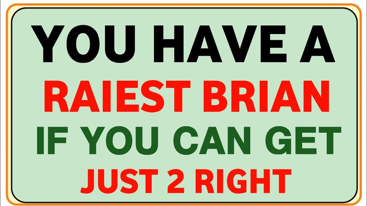 Only 1% Can Score 30/30!  High IQ GK Quiz  Genius Challenge