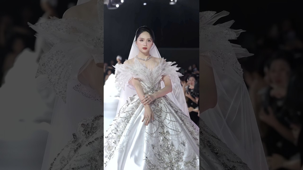 Hoa hậu Hương Giang trước v&agrave; khi xuất hiện tại show diễn Chapter 36 - Everlasting của NTK Linh San