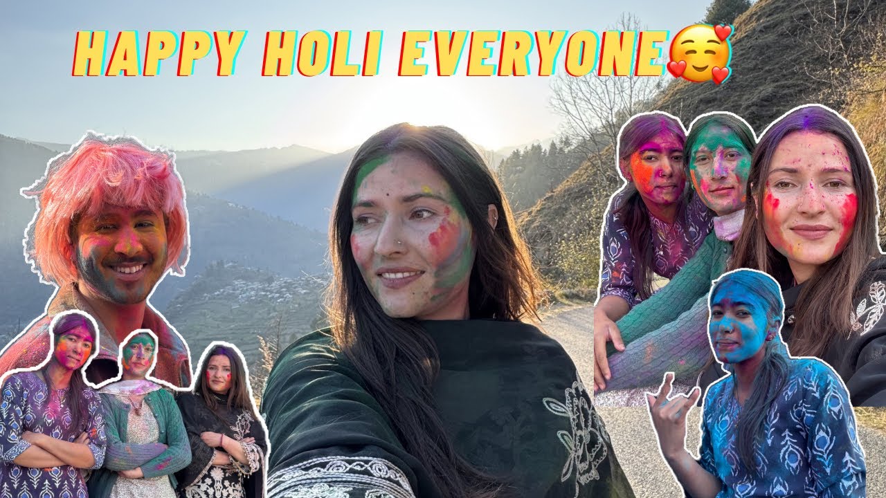 Holi celebration in kullu 2026😍🫟🔫Happy holi everyone❤️#himachalpradesh 
