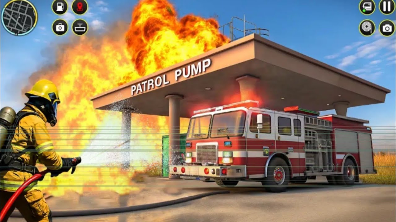 Fire Truck Emergency: 3D Action Packed Rescue Android Gameplay.
