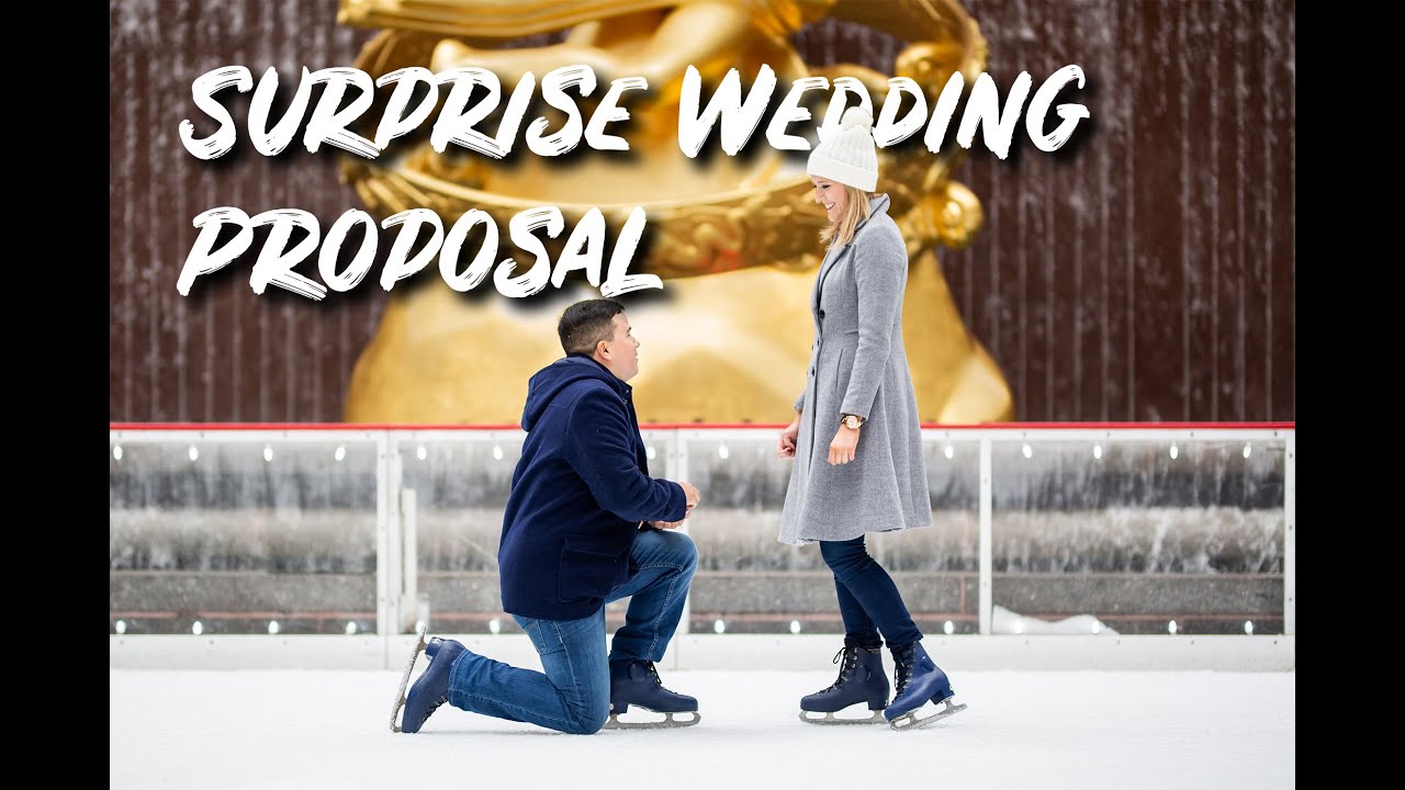 Surprise Marriage Proposal at the Rockefeller Center Ice Skating Rink (Bryant & Victoria)