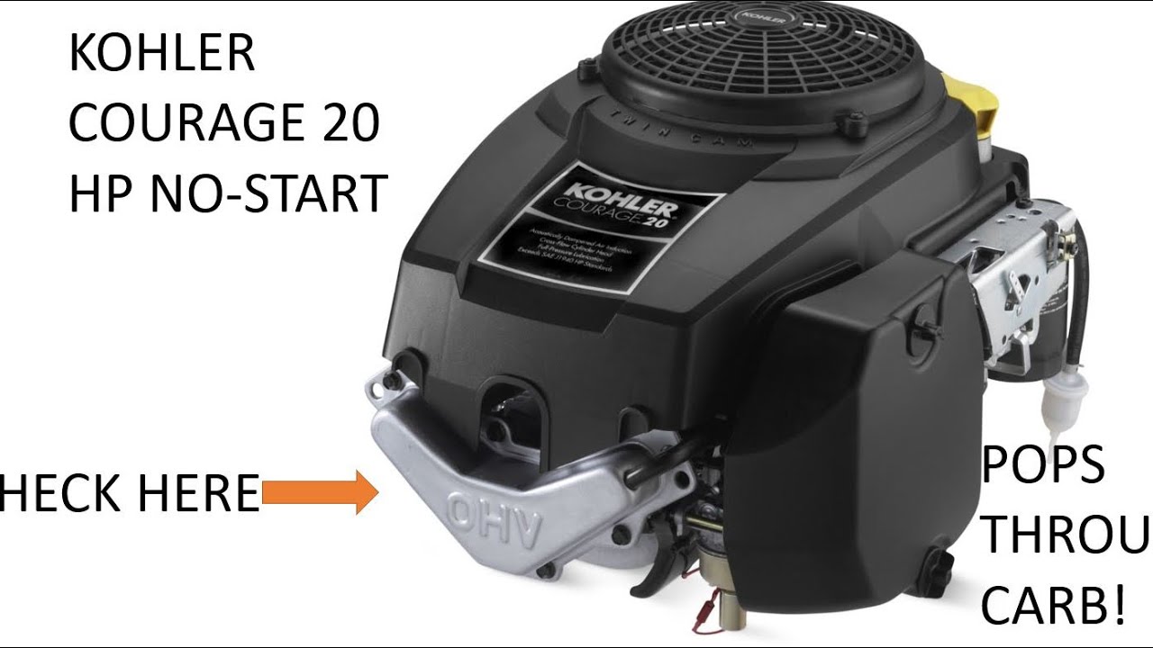 Kohler Courage 20 HP (SV600) No Start..Popping Through Carb!