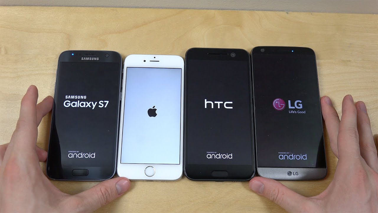 Samsung Galaxy S7 vs. iPhone 6S vs. HTC 10 vs. LG G5 - Which Is Faster?