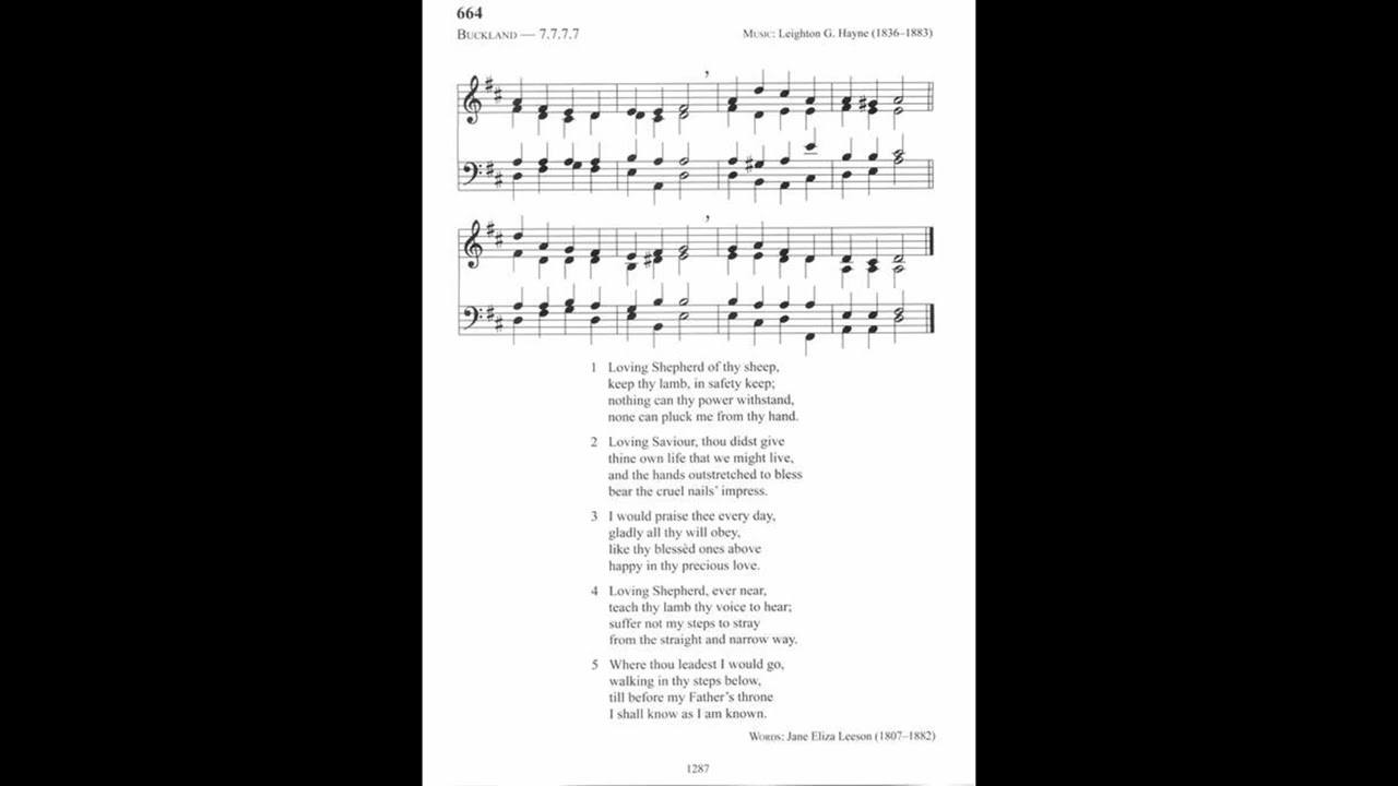 Loving Shepherd of Thy Sheep (Buckland)