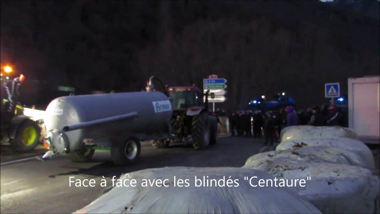 Manifestation des agriculteurs - Giratoire déviation de FOS - Frontière espagnole - 6/01/2026 Vidéo5