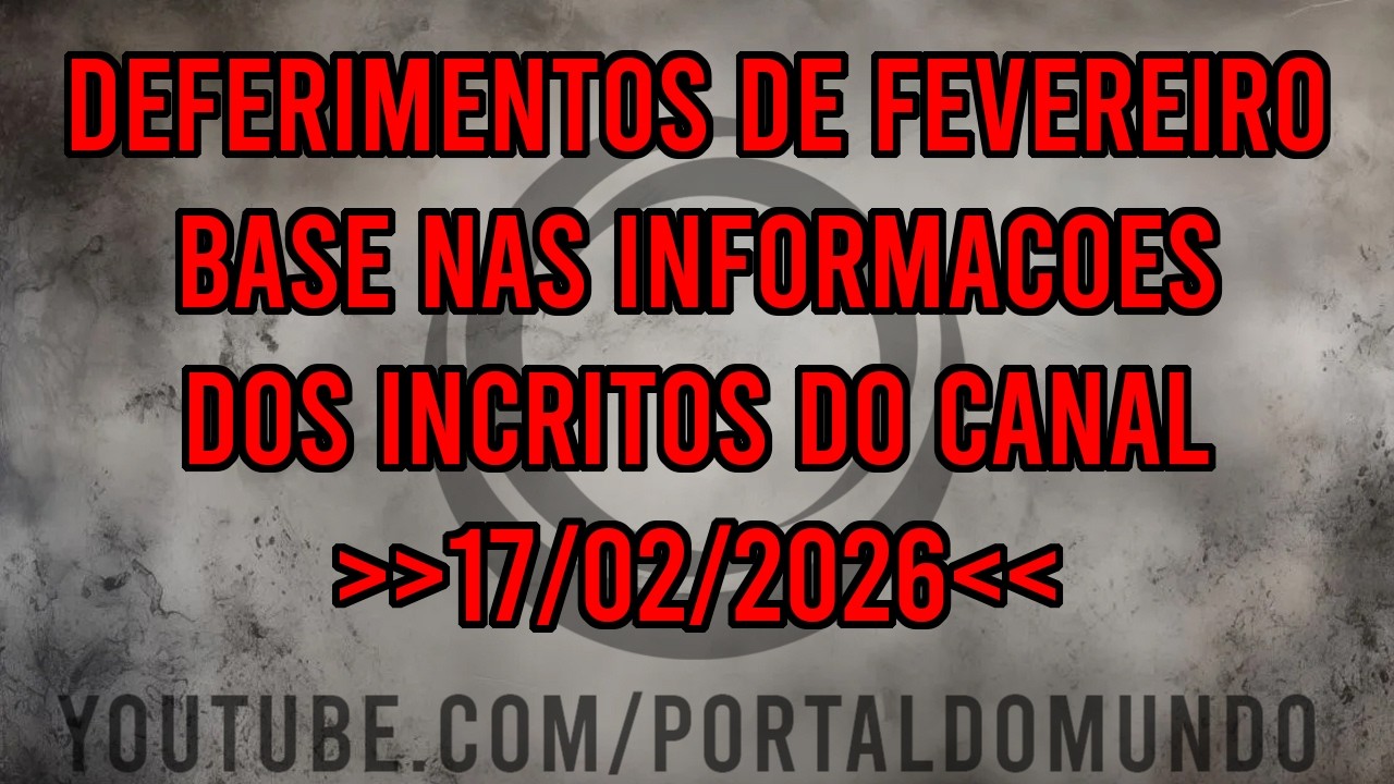 ANDAMENTO DE PROCESSOS DE ACORDO COM AS INFORMAÇÕES DOS INCRITOS 15/02