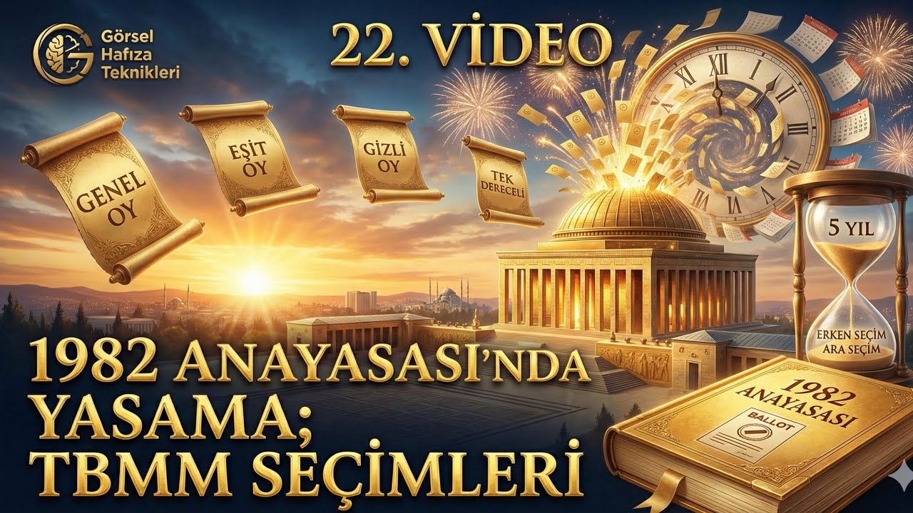 22- 1982 Anayasası TBMM Seçimleri: Erken Seçim, Ara Seçim ve Savaş Hali (Görsel Kodlama) | #kpss2026