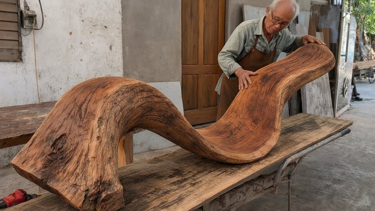 Inspired by Rolling Waves! Amazing 75 Year Old Carpenter!