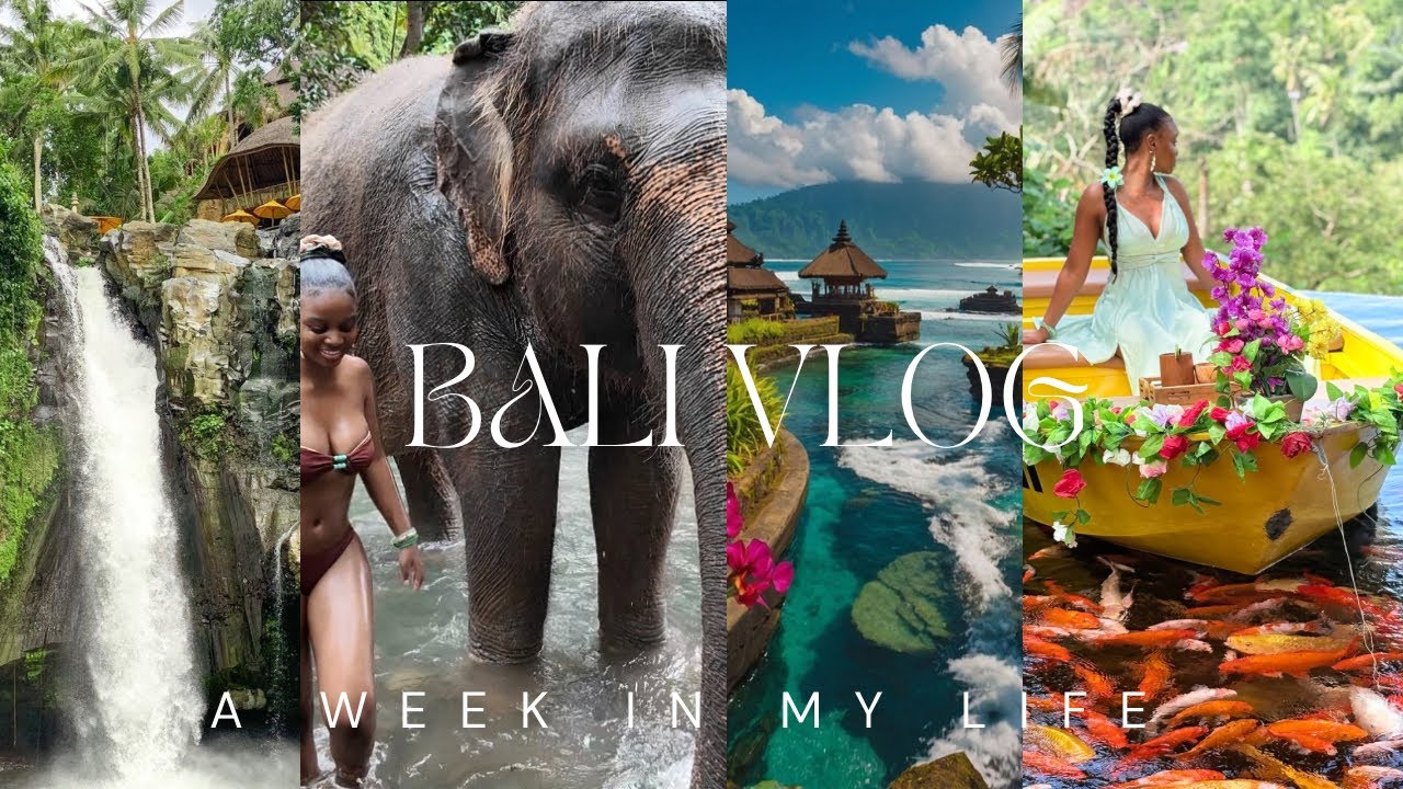 BALI VLOG : Ubud swing heaven, Elephant mud fun , Tegenungan Waterfall and koi fish boat