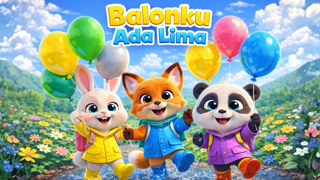Balonku Ada Lima | Lagu Anak Indonesia | Animasi 3D