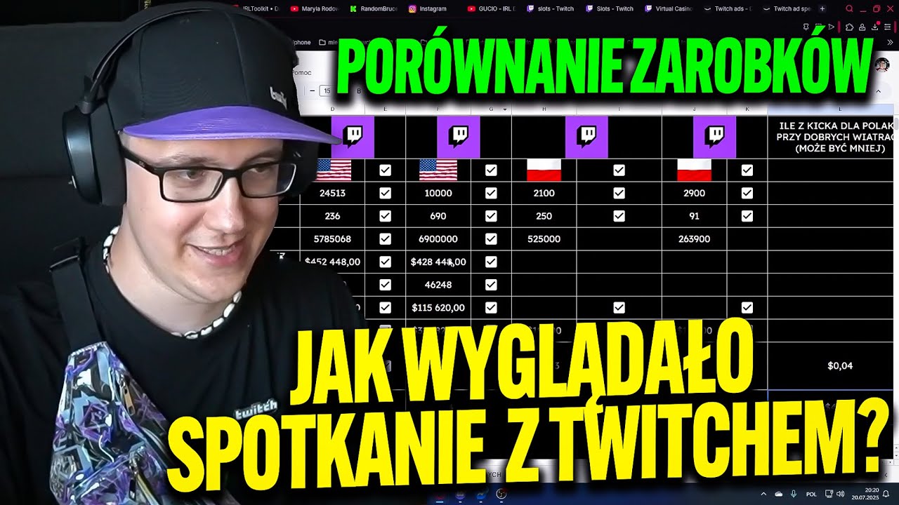 SUCHAR OM&Oacute;WIENIE SPOTKANIA Z TWITCHEM, STAWKI ZA REKLAMY, R&Oacute;ŻNICA ZAROBK&Oacute;W NA TWITCHU I KICKU