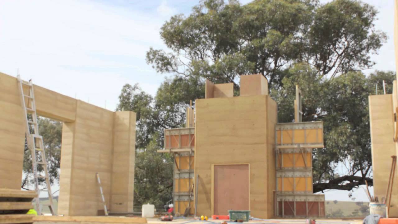 Rammed Earth Construction Timelapse