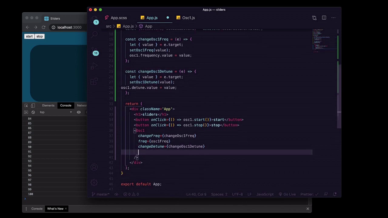 Web Audio API and React Part 4: Oscillator AudioParams