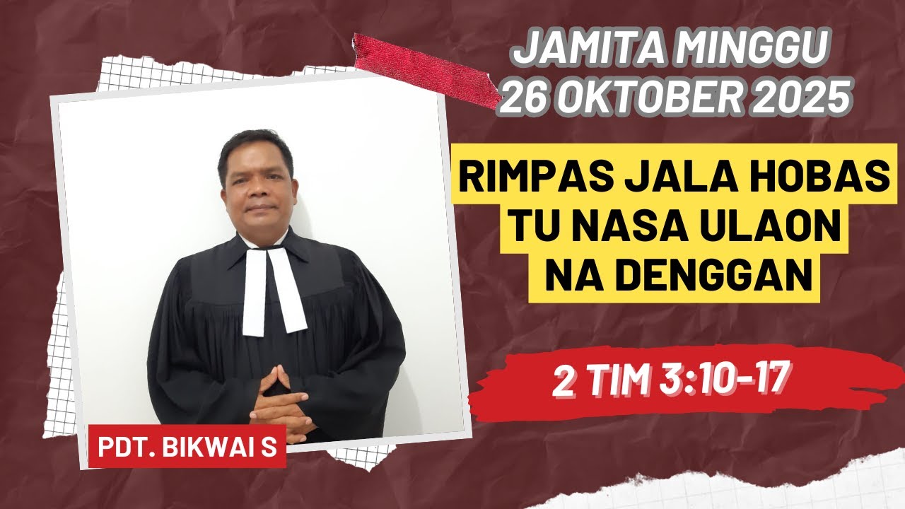 JAMITA MINGGU 26 OKTOBER 2025