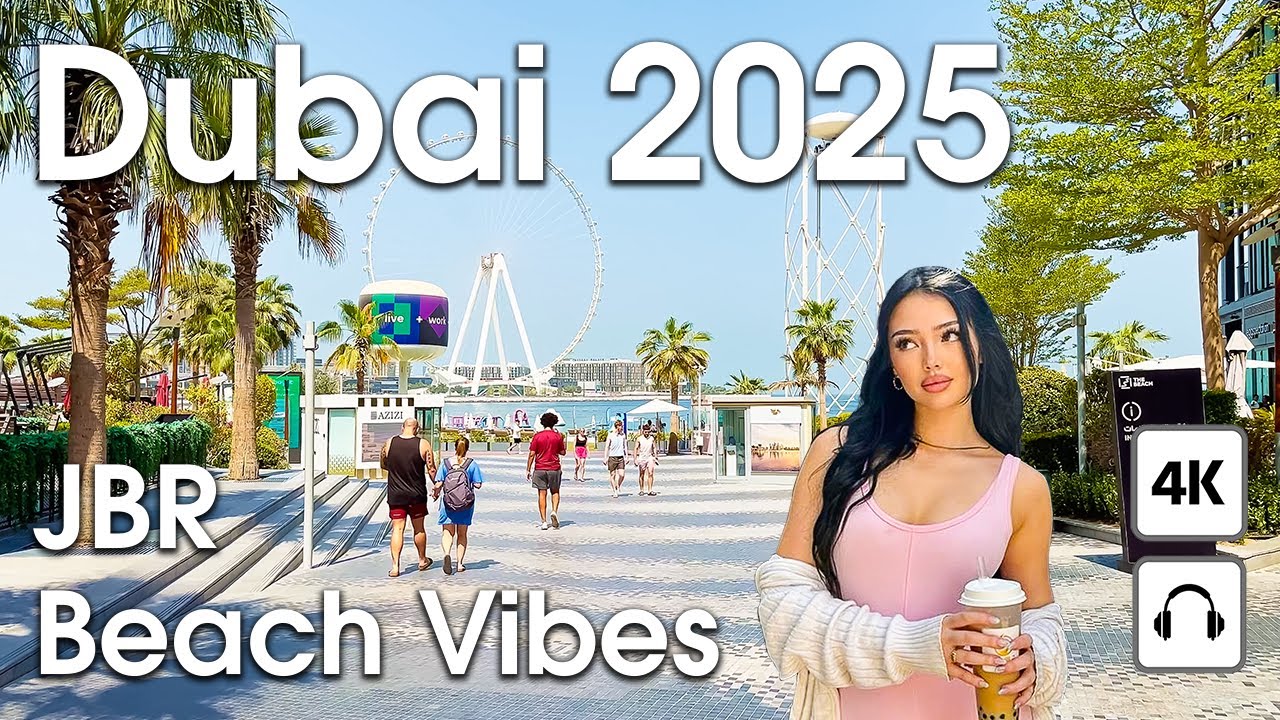 Dubai 🇦🇪 JBR Beach Vibes & Dubai Marina Skyline [4K] Walking Tour Compilation