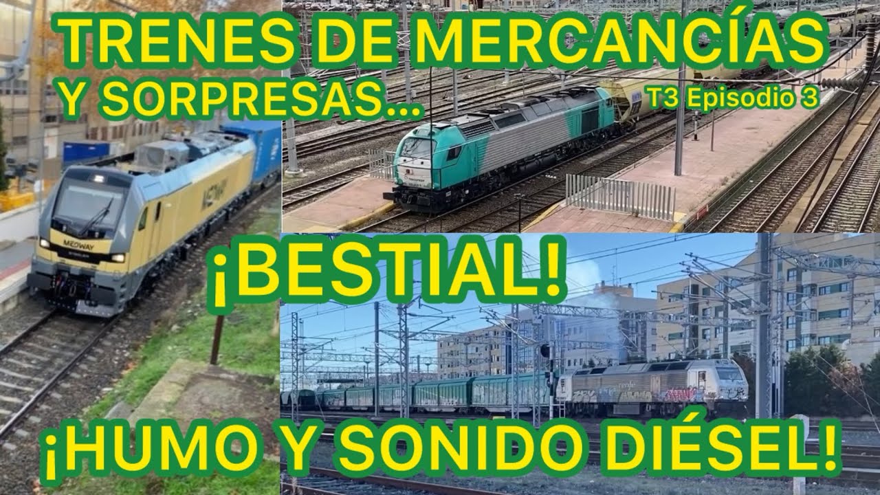 Reportaje TRENES de mercancías Salamanca FERROCARRIL de España + EDITORIAL  train videos TMS T3Ep.03