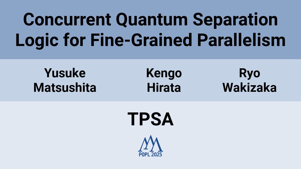 [TPSA'25] Concurrent Quantum Separation Logic for Fine-Grained Parallelism