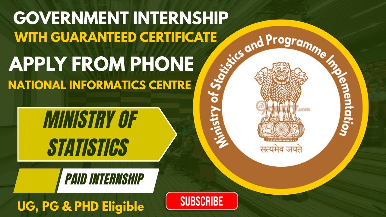 Ministry Of Statistics Internship | Government Internship | Paid | Certificate | #ministryoffinance