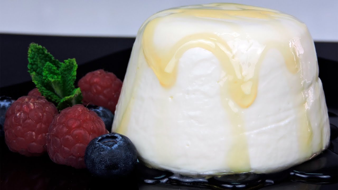 Panacota de queso y miel