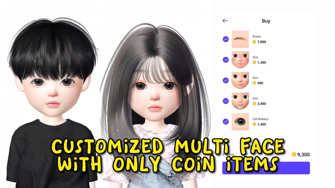 ZEPETO TUTORIAL | OPLAS BABY CUTE CUMA PAKE ITEM COINS TANPA MAKEUP CR ATAU ZEM (MULTIFUNGSI AVA)