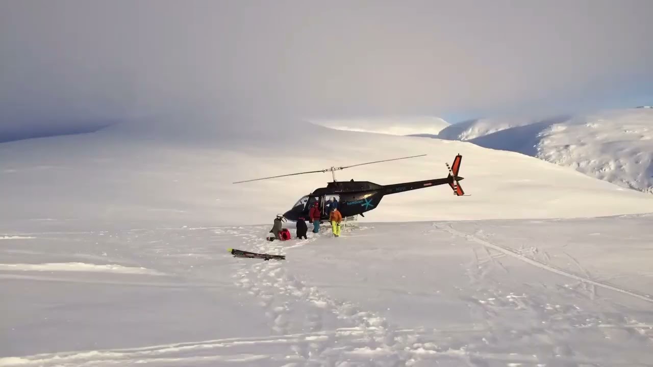 Heliski in Hemavan, Sweden