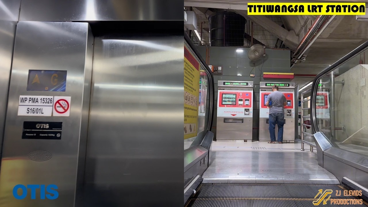 1 OTIS Elevator and short OTIS Escalator at Titiwangsa LRT Station, Kuala Lumpur, Malaysia. 