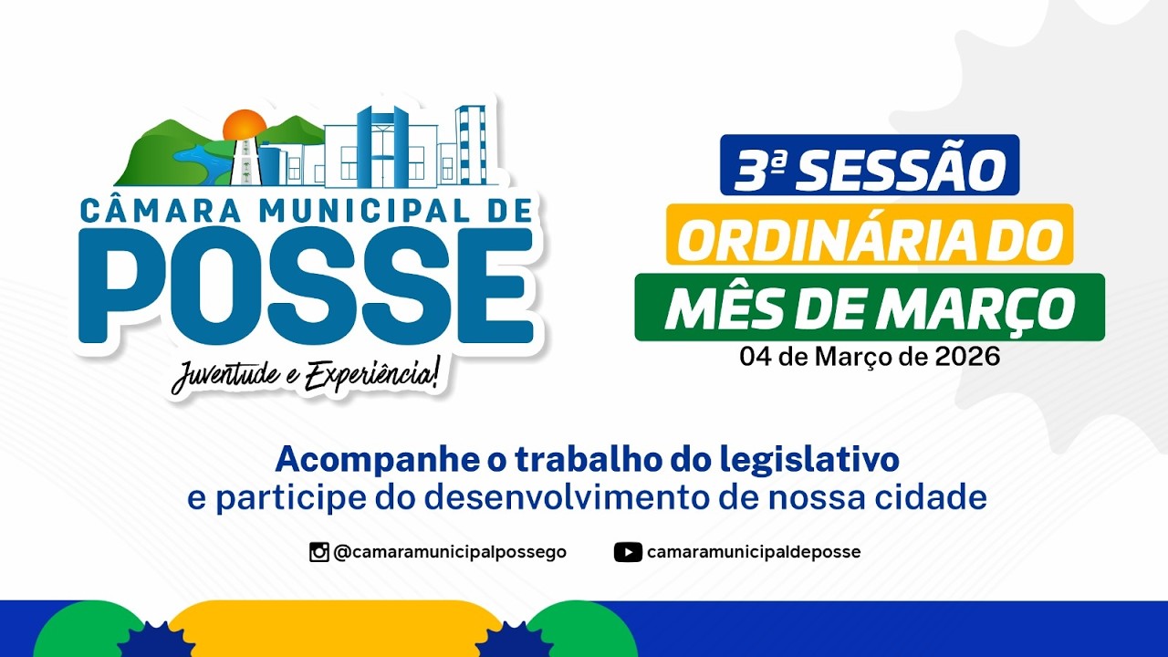 3° SESSÃO ORDINÁRIA DO MÊS DE MARÇO - 04/03/2026