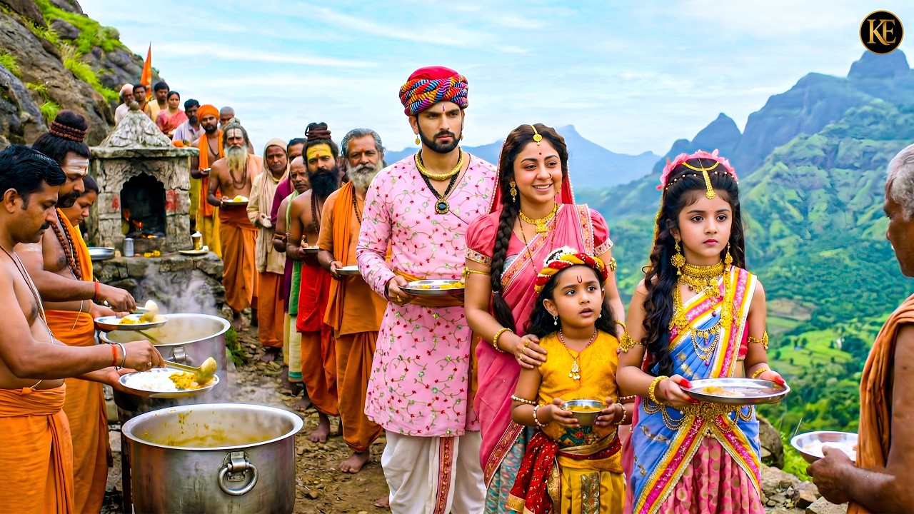 साधु के भंडारे में पहुँचे बाल कान्हा-राधा और मैया-नंद बाबा || YMKN || Krishan leela