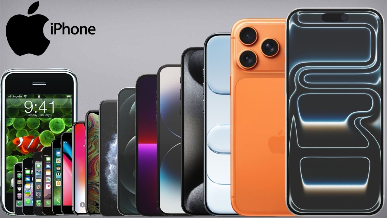 Apple iPhone Evolution from 2G to 17 Pro Max– 4K video