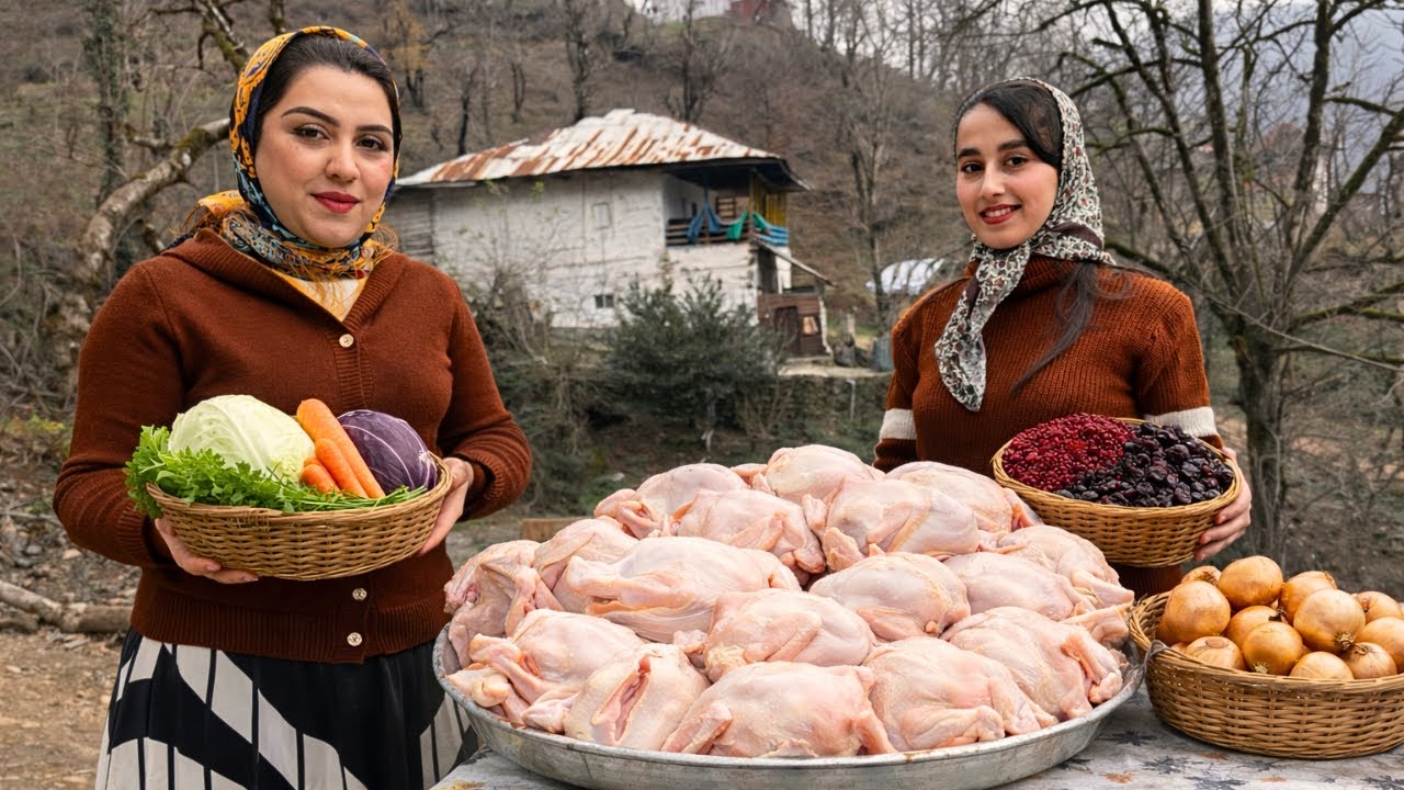 Traditional Village Cooking : Chicken & onion Turned to Delicious Barberry Pilaf Chicken 🔥🍗