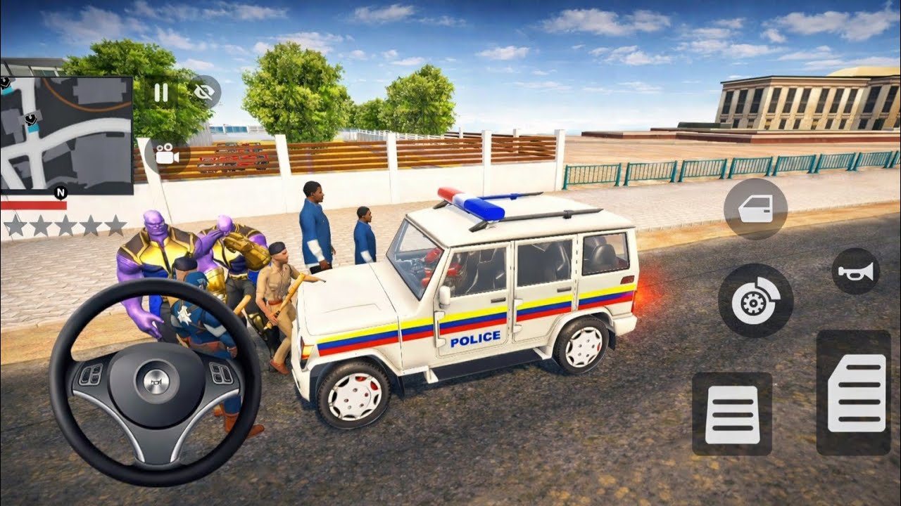Deadpool Hulk👽 Captain America Ridings car Police🚨 Indian Theft Auto✅️ Open world game for android 🧨