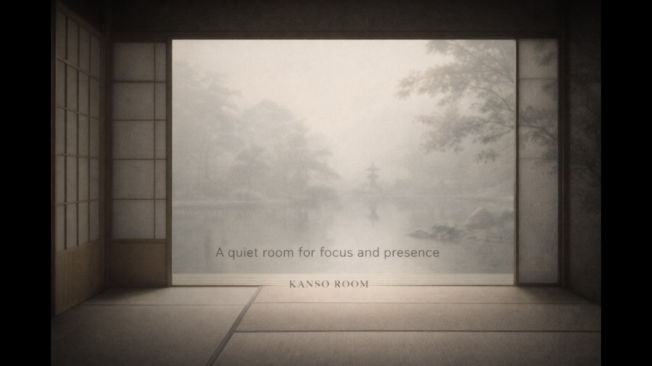 KR6.  Kanso Room — Quiet Focus Music for Work and Study (1 hour 30 minutes)
