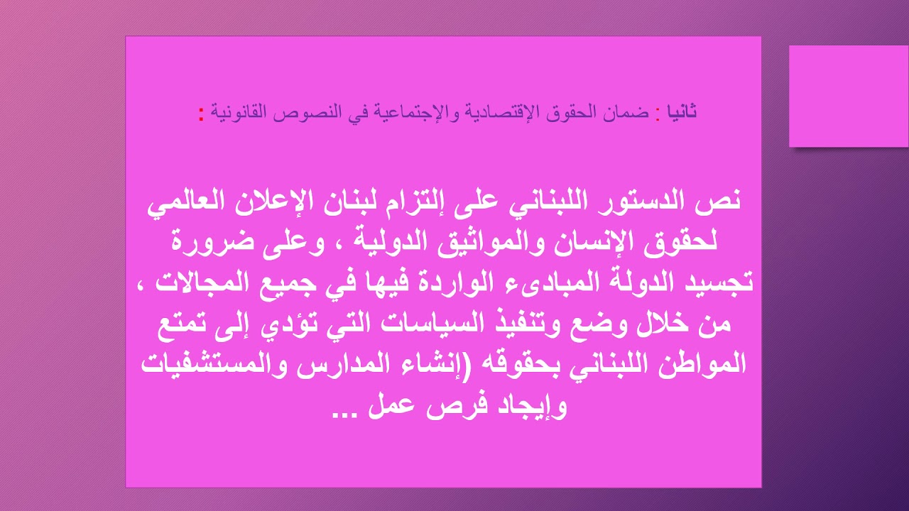 ضمان الحقوق الإقتصادية والإجتماعية