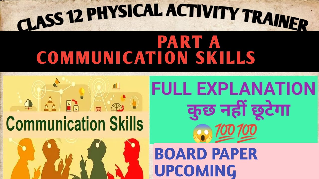CLASS 12 PHYSICAL ACTIVITY TRAINER PART A EMPLOYABILITY SKILLS: COMMUNICATION SKILLS FULL