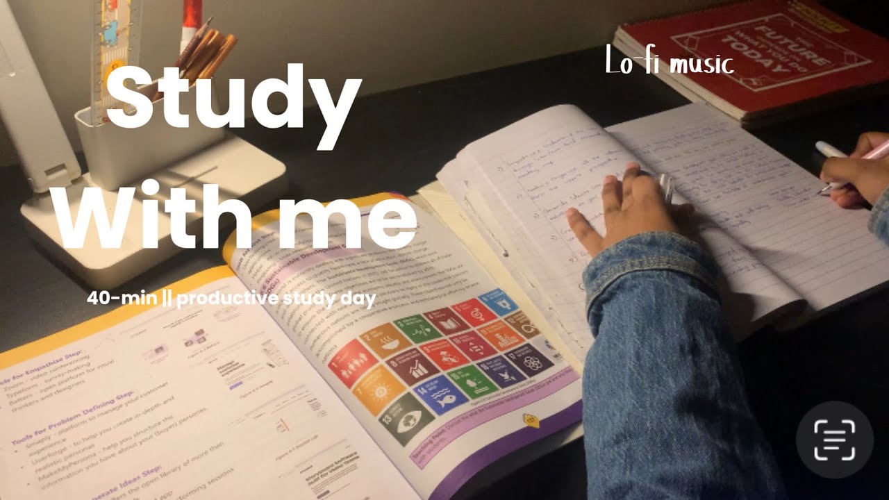 40-min ☁️Study With Me || Lo-fi music 🎹|| elroastudyvlogs 