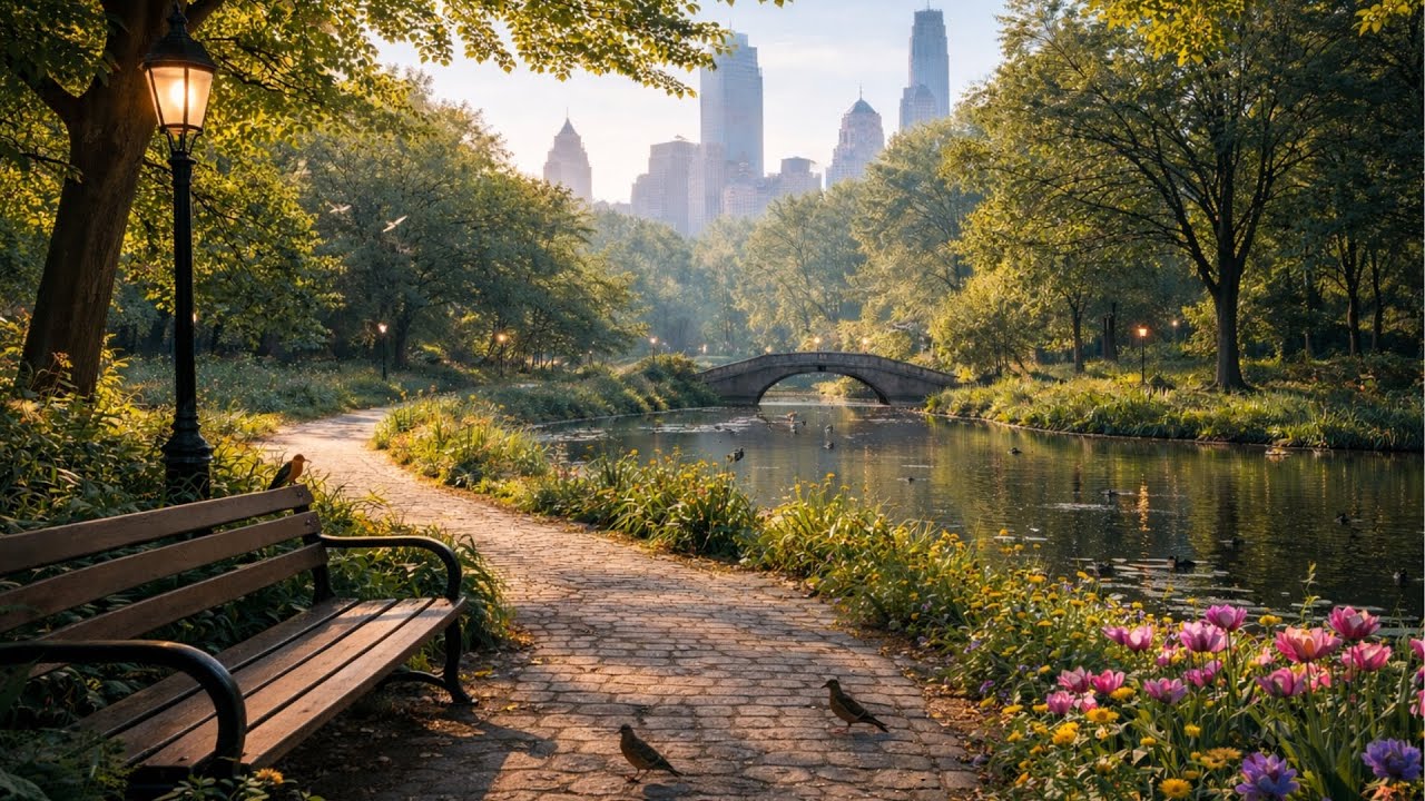 8 Hours Gentle Bird Sounds 🕊️ Calm Park Ambiance for Relaxation, Focus & Sleep